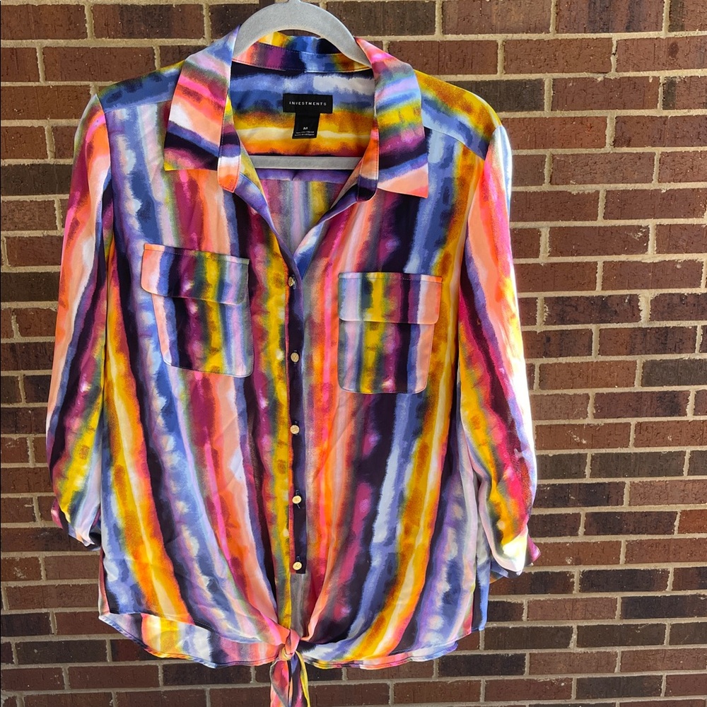 Investments Vibrant Multicolor Blouse